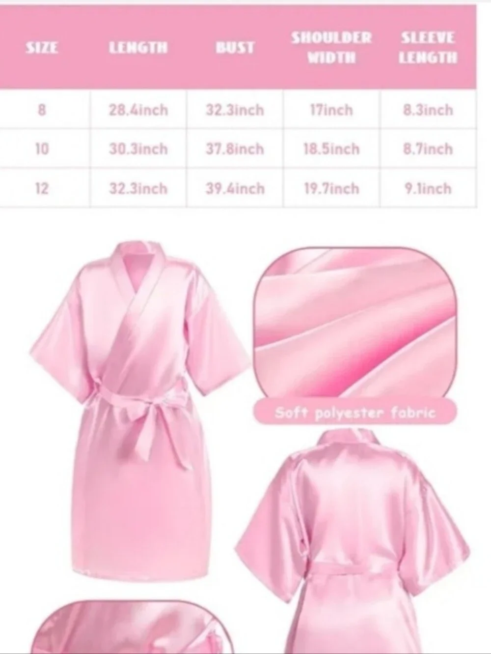 Girls' Pink Spa Party Robe & Gift Bag Set - 5-Pack Size 12